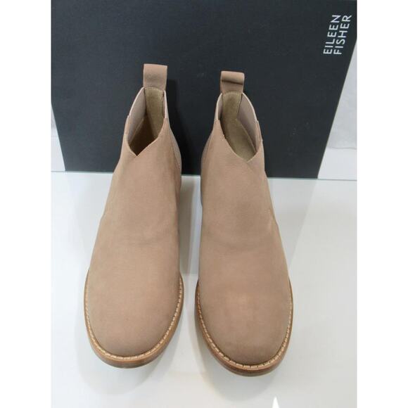 Eileen Fisher Rhlan Booties Ankle Boots Tumbled Nubuck Earth - Picture 5 of 7